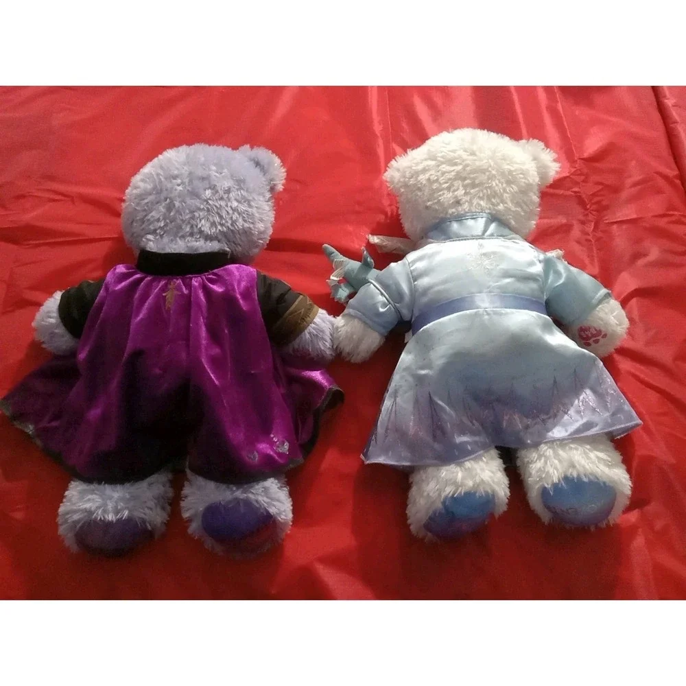 Build A Bear Disney's Frozen Princess Elsa & Anna With Dresses Sparkle 2014 BAB
